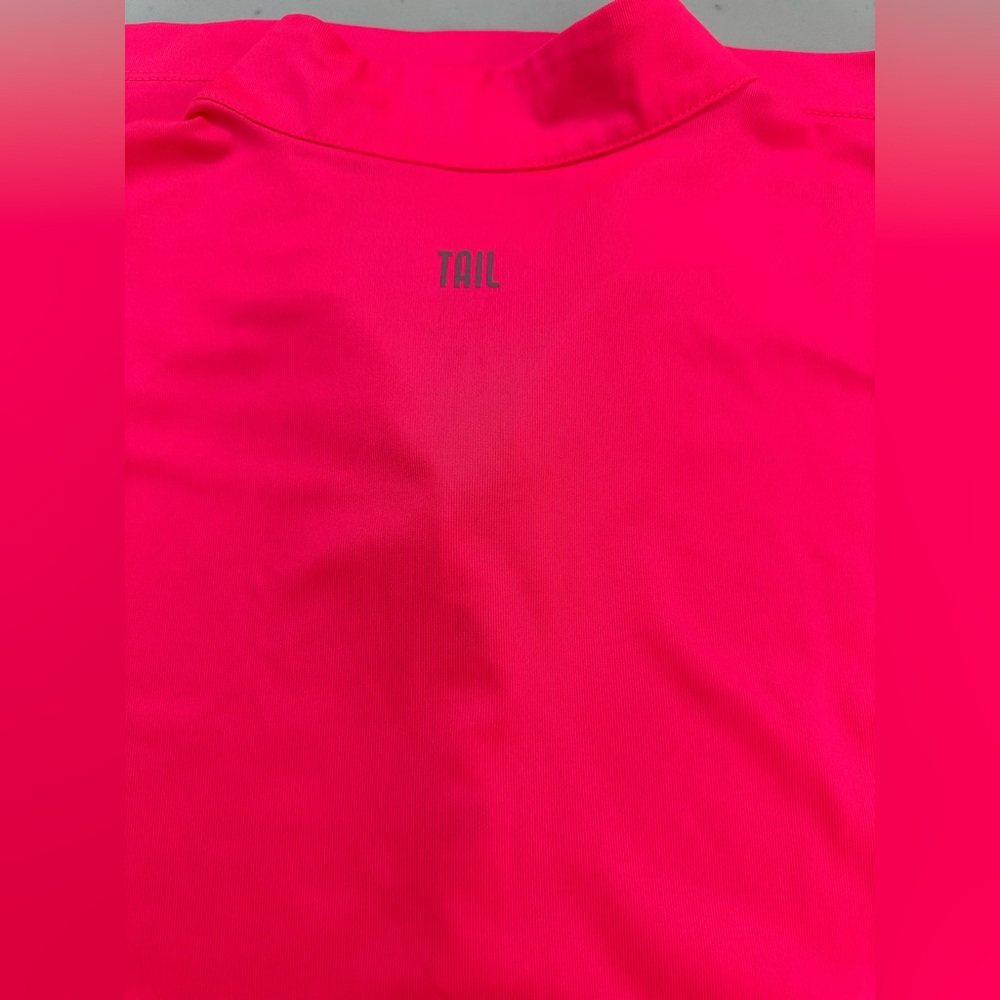 Two Tail Women's Sleeveless Tops - Black and White Leaf Print & Bright Pink - Picture 6 of 11